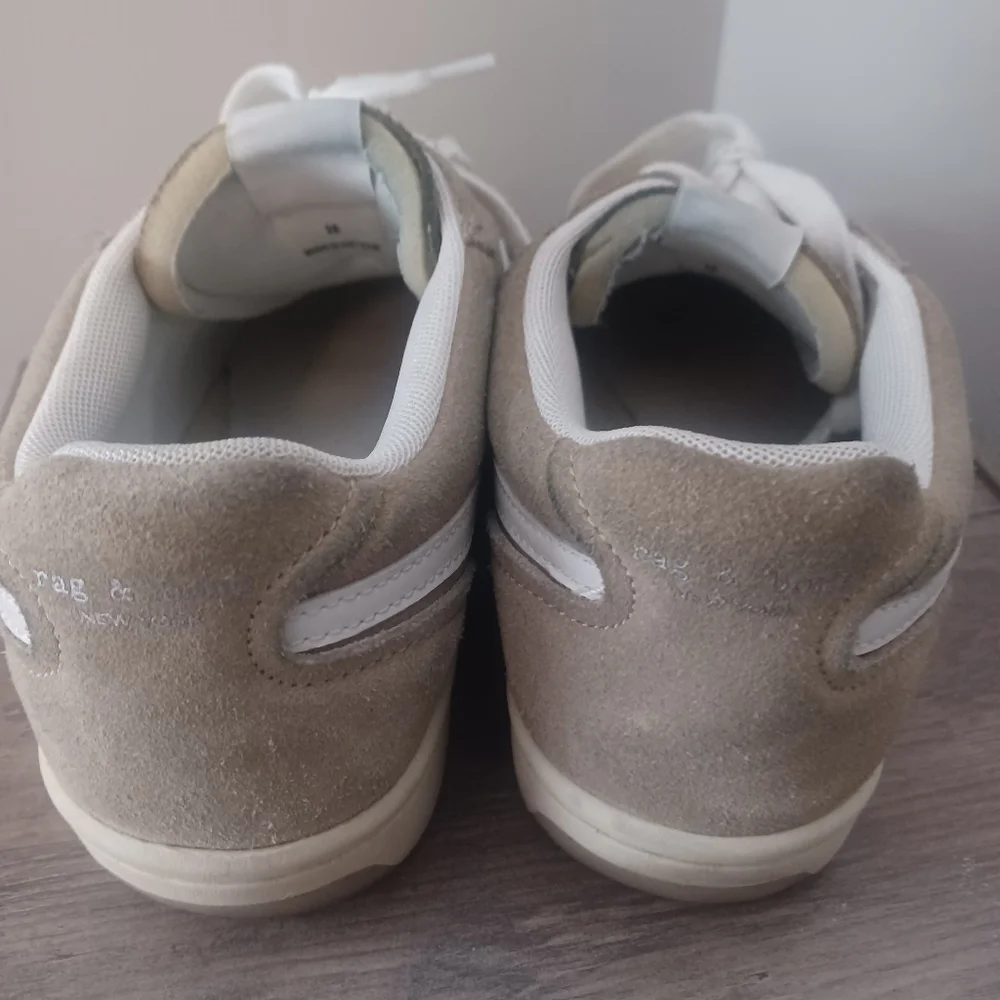 Rag & Bone Retro Court Sneakers Tan Sz 38 7.5